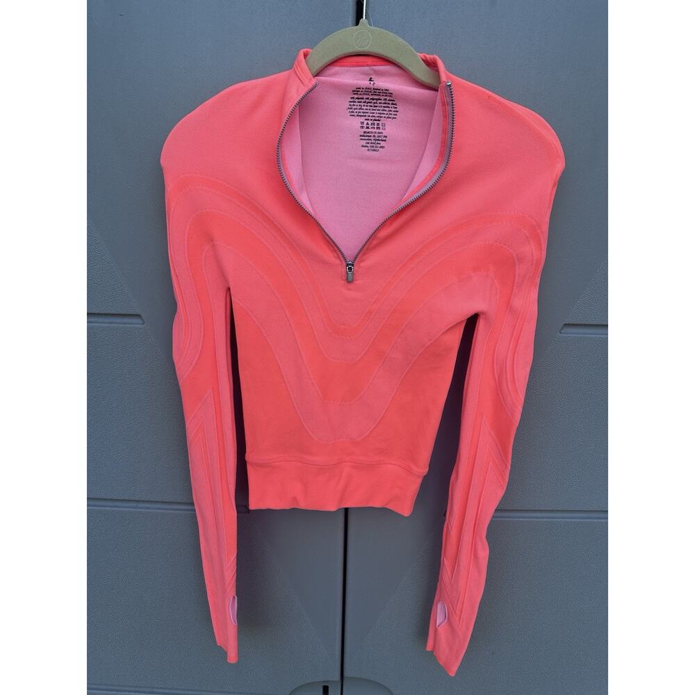 Free People Coral Orange Quarter-Zip Tank